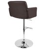 Lumisource Stout Adjustable Swivel Barstool and Brown Faux Leather BS-TW-STOUT BN